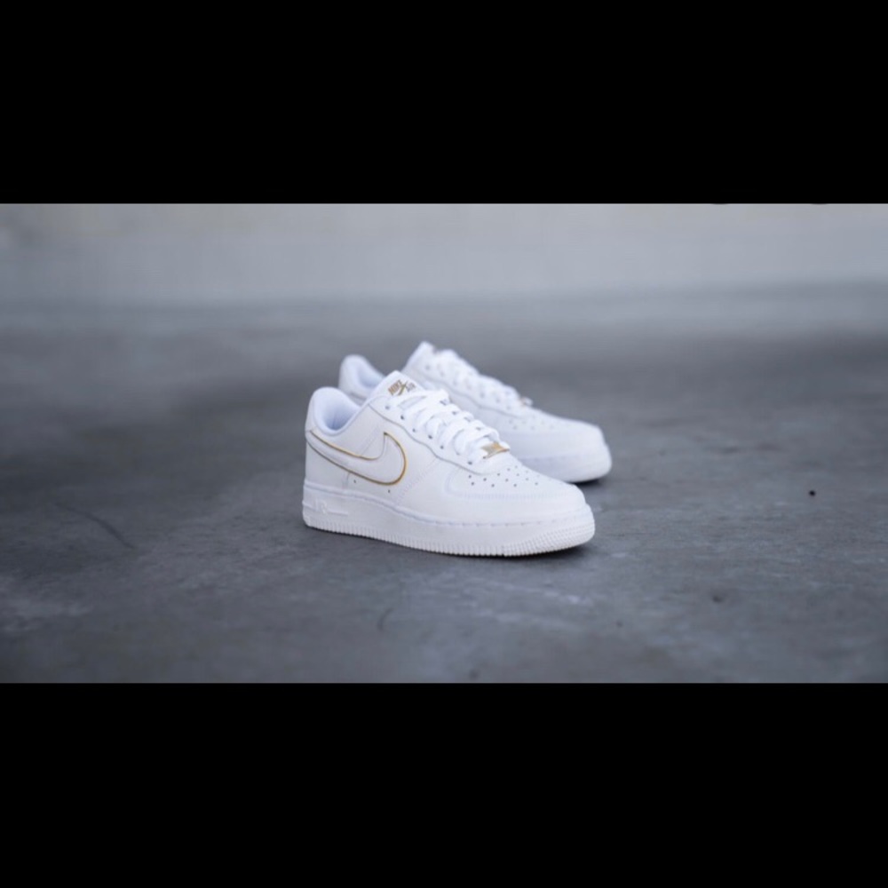 Nike Limited Edition White and Gold Air Force 1s!